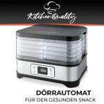 KitchenQuality Dörrautomat 260W mit 5 Einlegeböden – Gesunde Snacks selbst herstellen – Bild 3
