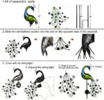 JJALIGHTS Solar Gartenleuchte Pfau – Wasserdichte Deko-Leuchte für Terrasse & Hof – Bild 8