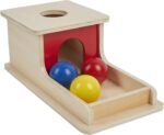 YAANI Montessori Objektpermanenzbox – Holzspielzeug für Babys ab 6 Monaten