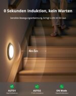 BOJIM Akku-Deckenleuchte mit Bewegungsmelder – USB-Aufladbar, Fernbedienung, IP44 – Bild 2