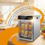 GHKWXUE 800W Dörrgerät mit 10 Edelstahl-Einschüben & 9ft² Trockenfläche – Profi-Dörrautomat – Bild 9