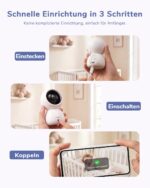 jeeber Babyphone 6.5" Touchscreen mit 4MP Kamera, 5X Zoom & App – Videoueberwachung – Bild 4