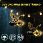 2er-Pack SKIKHN Bienen-Solarleuchten mit LED – Wetterfeste Gartendeko für Balkon & Terrasse – Bild 2