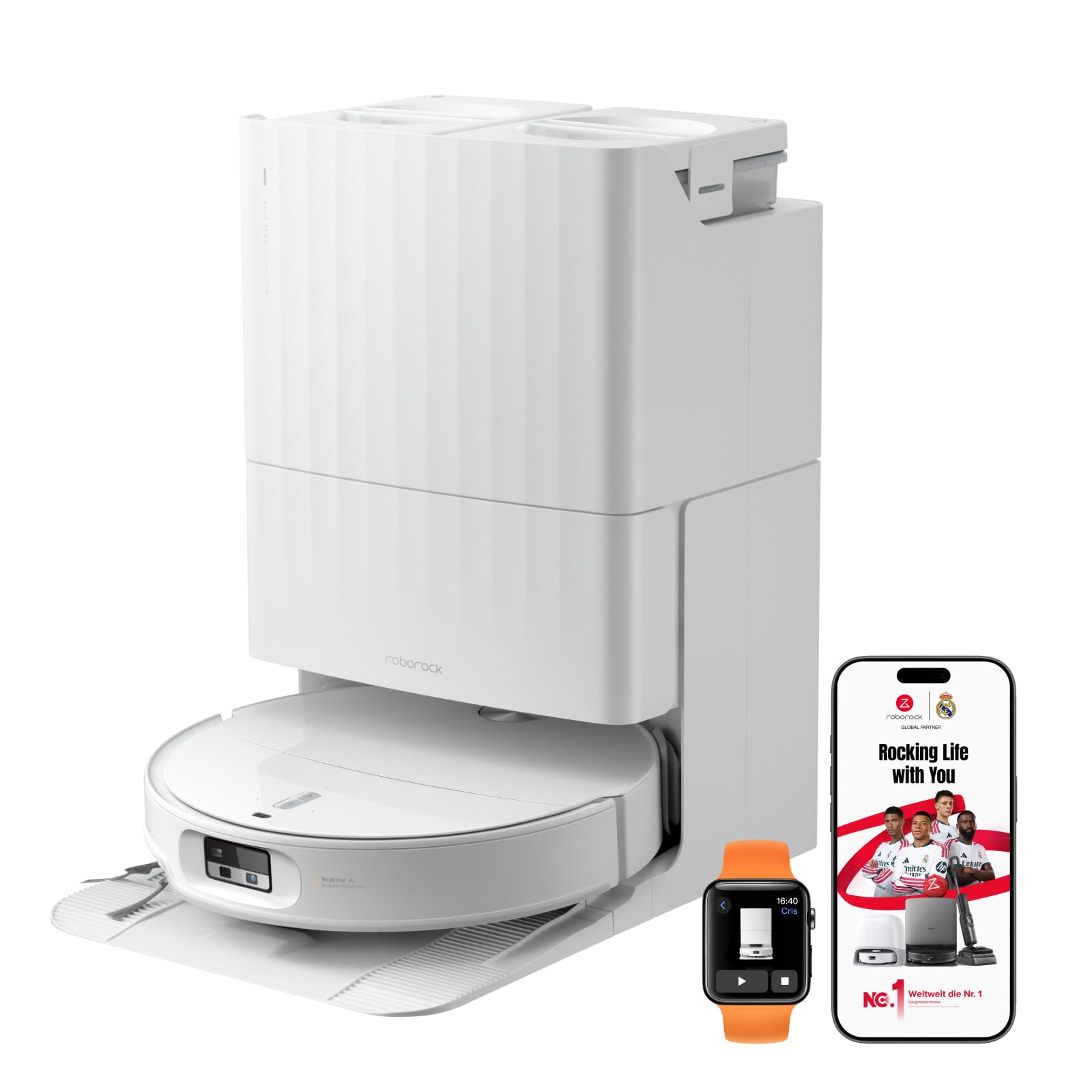 roborock Qrevo Edge 2 Saugroboter mit Wischfunktion – 25.000 Pa & 80 °C Heisswasch-Station