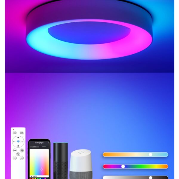 Matane 24W Smart RGB LED Deckenlampe 28cm – Dimmbar mit App & Sprachsteuerung