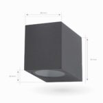 Ledvion Cube Wandleuchte IP54 35W GU10 dimmbar – Moderne Aussenbeleuchtung für Fassade & Terrasse – Bild 6