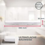 B.K.Licht LED Deckenleuchte 29x29 cm mit indirektem Licht – Badezimmer Deckenlampe IP44 – Bild 6