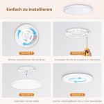 ToyGlee LED Deckenlampe 18W dimmbar mit Fernbedienung – Warmweiss bis Kaltweiß für alle Räume – Bild 7