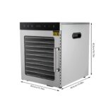RibasuBB Edelstahl Dörrautomat 800W mit 10 Schalen – Temperaturregelung 30-90°C & Timer – Bild 2