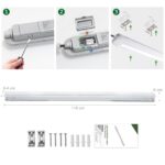 TONFFI 120cm LED Feuchtraumleuchte 36W 4500lm – IP65 Werkstattlampe Kaltweiß – Bild 7