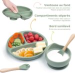 NEXROLA Baby Geschirrset 8-teilig mit Saugnäpfen – BPA-frei Kindergeschirr für selbstständiges Essen – Bild 5