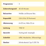 Reishunger Gastro Reiskocher 5,8 L – Professionelle Reiszubereitung für bis zu 32 Personen – Bild 6
