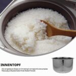 HOLIDYOYO Reiskocher-Innentopf Edelstahl 5L mit Messskala – Ersatztopf für Reis & Suppen – Bild 3