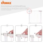 KIDIMAX Treppenschutzgitter 75–104 cm – Bohrloch-frei mit Auto-Close für Kinder & Haustiere – Bild 3