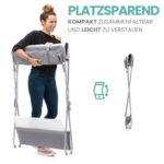 Fillikid Baby Wickelkombi Punkte Grau – Faltbarer Wickeltisch mit Ablagefächern – Bild 7
