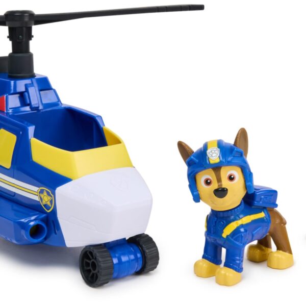 PAW PATROL Air Rescue Polizei-Rettungshubschrauber mit Chase Figur – Spielzeug ab 3 Jahren