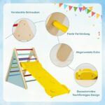 COSTWAY Kletterdreieck mit Rutsche – Holz Klettergerüst für Kleinkinder ab 1 Jahr – Bild 6