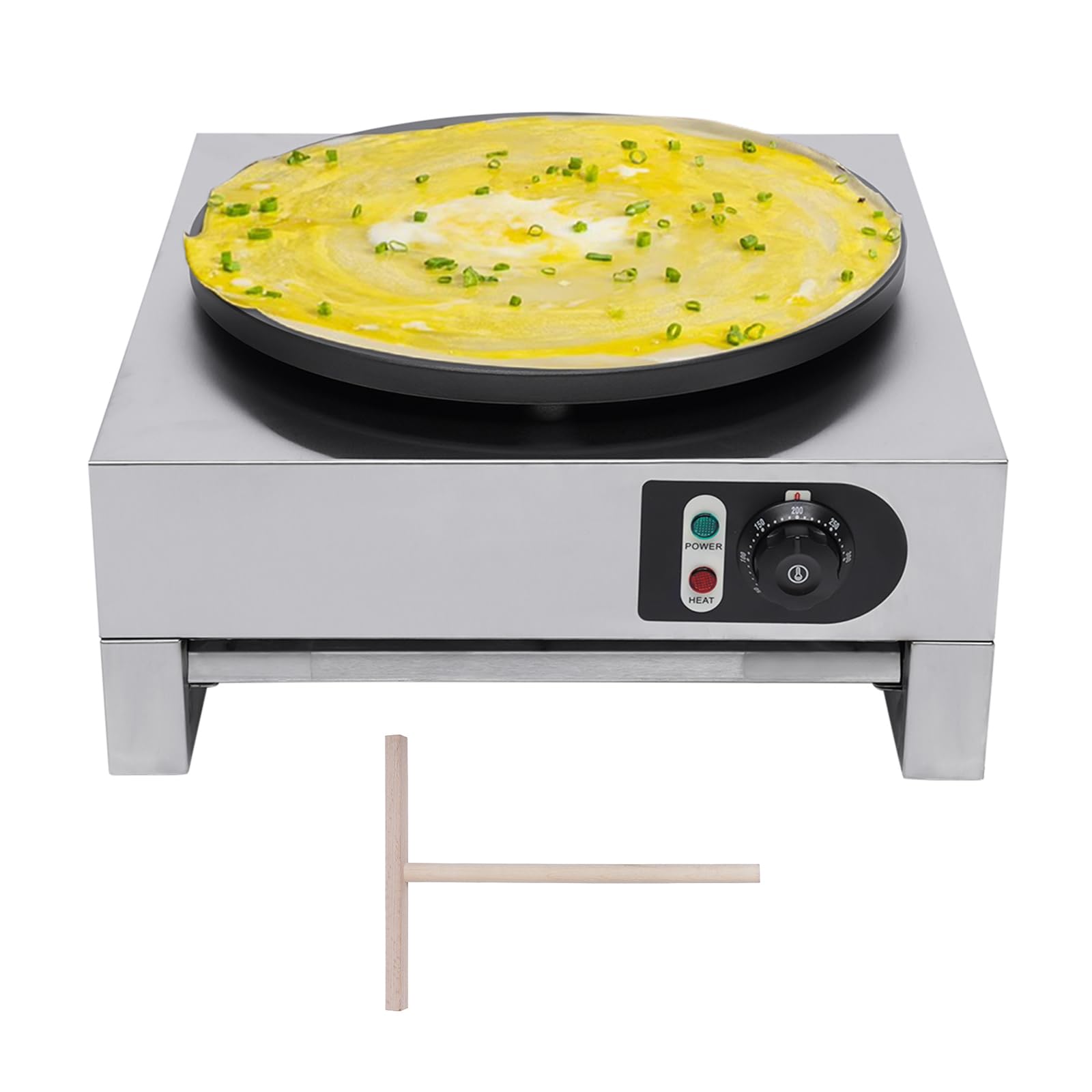 Xigner Elektrischer Crêpes Maker Ø 400 mm – Profi-Pfannkuchen Maschine für Gastronomie