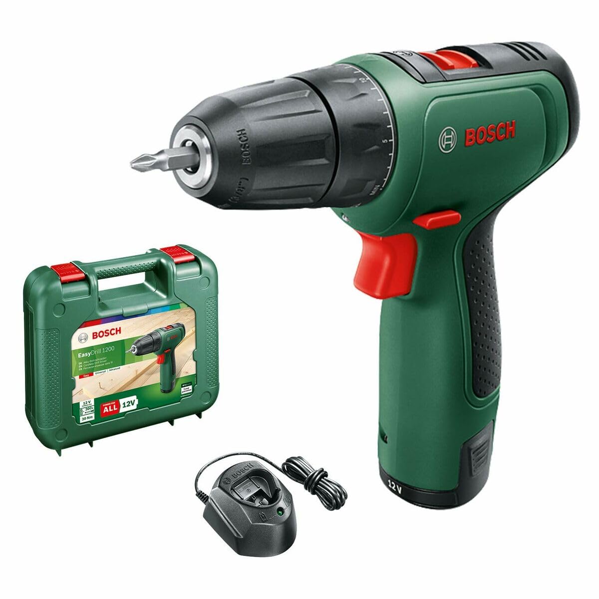 Bosch Akku Bohrschrauber EasyDrill 1200 – 12V Kompaktbohrer mit Akku & Koffer