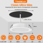 YindaLux LED Einbaustrahler 230V 3er Set – 3CCT Farbtemperatur für Möbel & Spiegelschränke – Bild 2