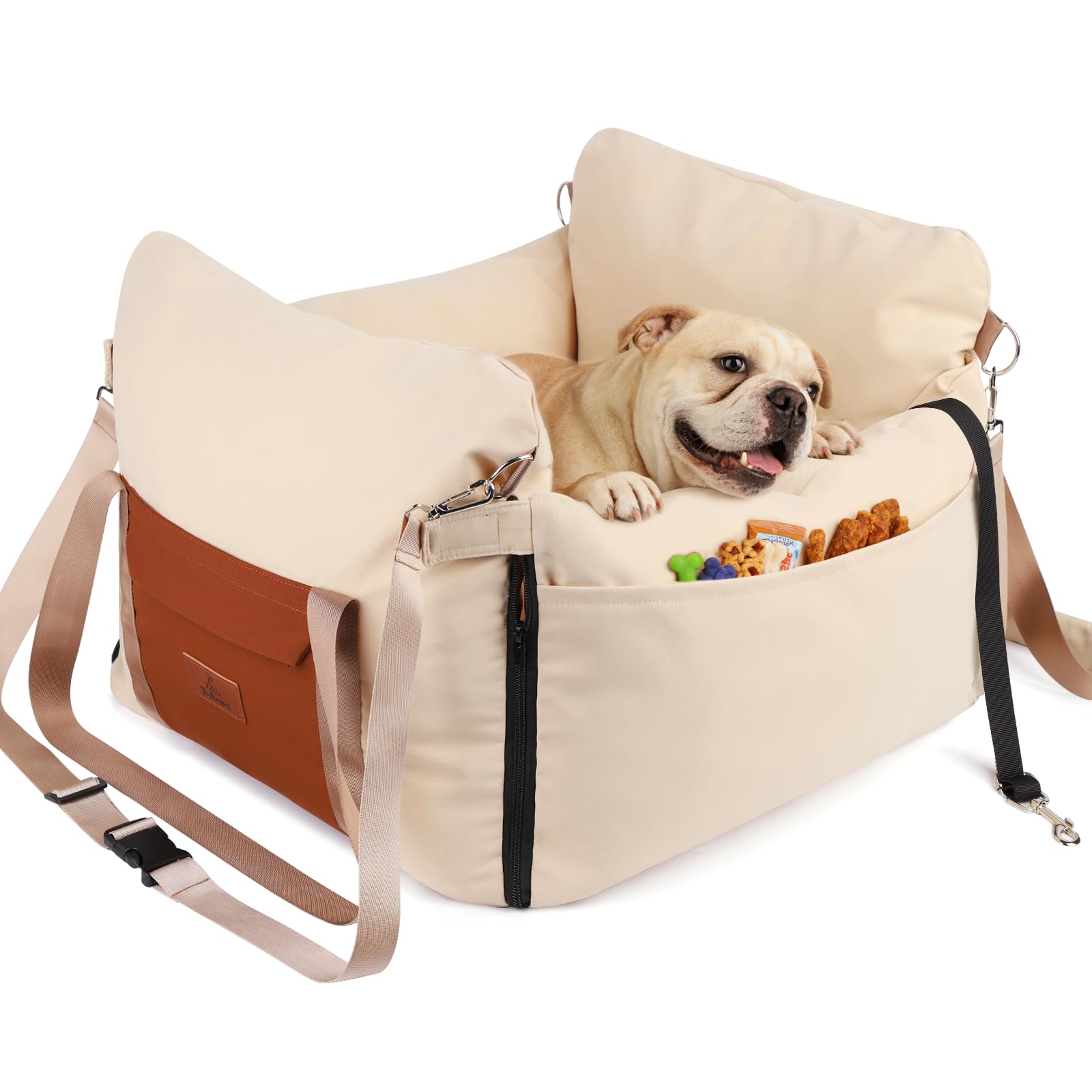 Felixora Hundeautositz 2-in-1 wasserdicht – Sicherheitssitz für kleine Hunde bis 15 kg