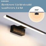 Homefire LED Spiegelleuchte 40cm – Badlampe IP44 Wasserdicht 8W Neutralweiß – Bild 2