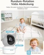 GHB Babyphone mit 2K Kamera, 5-Zoll Display & App – Bewegungsverfolgung, Weinerkennung, 350° PTZ – Bild 8