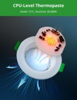 HOMEOW 20er Set LED Einbaustrahler 230V dimmbar – 3 Farbtemperaturen, IP44, 5W 400lm – Bild 6