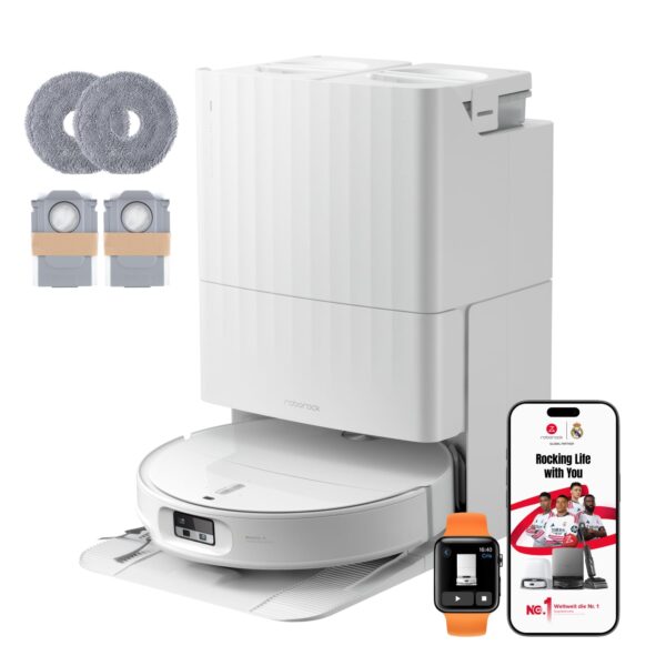 roborock Qrevo Edge 2 Saugroboter mit Wischfunktion – 25.000 Pa Saugkraft & Heisswater-Reinigung