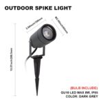 DAWALIGHT Erdspieß 4er Set GU10 IP65 – LED Gartenbeleuchtung mit 320° Lichtkopf – Bild 2
