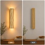 ZMH LED Wandleuchte 50 cm Holz – 8W Warmweiss indirekt für Schlafzimmer & Flur – Bild 6