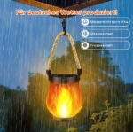 SONNENKERZE® Solar Laterne 2er Set – Flammeneffekt LED Solarlampe für Garten & Balkon – Bild 4