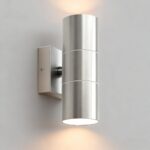 JNR Aussenleuchte IP54 Edelstahl – Wasserdichte Wandlampe 2×5W GU10 3000K