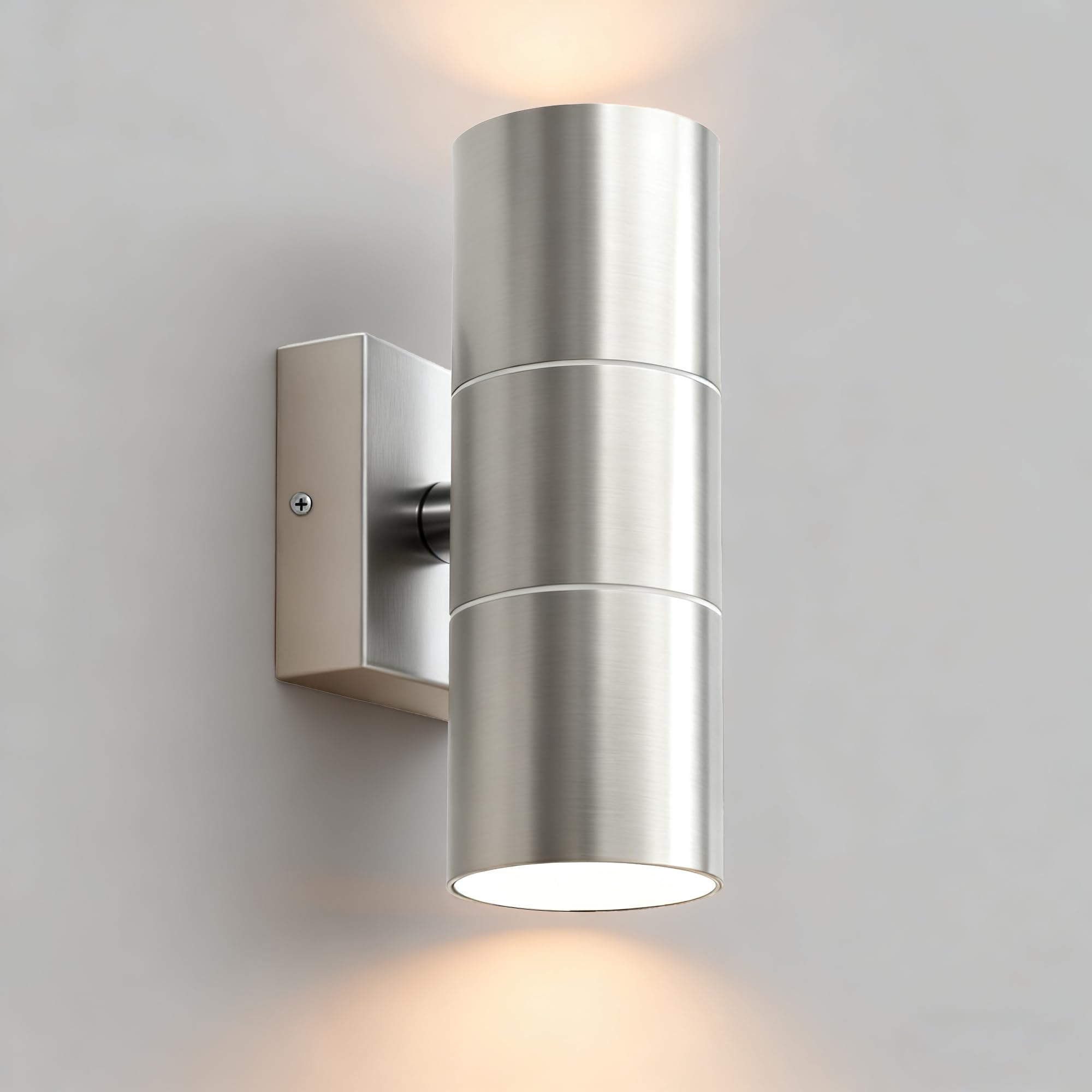 JNR Aussenleuchte IP54 Edelstahl – Wasserdichte Wandlampe 2×5W GU10 3000K