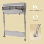 KARAOK Faltbarer Wickeltisch mit Rädern – 4-stufig verstellbar für ergonomisches Wickeln – Bild 6