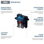 Bosch Professional GAS18V-6LS 18V Akku-Staubsauger – Staubklasse L mit umfangreichem Zubehör – Bild 3