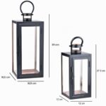 2er Set LED Laterne Marra aus Edelstahl & Glas – Moderne Gartenbeleuchtung 39 cm – Bild 3