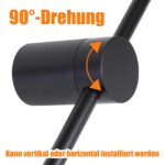 ZMH LED Wandlampe 60cm Schwarz – 3000K Warmweiss Up-Down Flurlampe für Innen – Bild 3