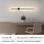 ZMH LED Wandlampe 60cm Schwarz – 3000K Warmweiss Up-Down Flurlampe für Innen – Bild 2