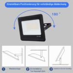 FUPE LED Strahler Außen 50W 5000LM – IP65 Wasserdicht für Garten & Hof (2er Set) – Bild 7