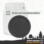 FIXKRAFT 50 Liter Weithalsfass mit Deckel – Lebensmittelecht Lagerbehälter für Haushalt & Tierfutter – Bild 3