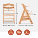 hauck Alpha+ Holz-Hochstuhl – Mitwachsend von 6 Monaten bis 90 kg für Familien – Bild 3