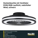 MeLiTec Deckenleuchte mit Ventilator DV06 – RGB-dimmbar, Timer & Fernbedienung – Bild 9