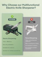 FOHERE Elektrischer Messerschärfer 5 in 1 – Diamant-Schleifmittel & Magnetische Spänesammlung – Bild 6
