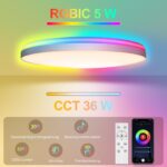 36W LED-Deckenleuchte Ø30cm mit RGB & Sprachsteuerung – Smart Deckenlampe für Alexa & Google – Bild 3