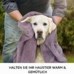 KinHwa Mikrofaser Haustierhandtuch 76x127 cm – Schnell trocknend für Hunde & Katzen – Bild 6