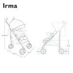 Lionelo Irma Buggy – Leichter Kinderwagen 7 kg mit Liegeposition & Einhand-Faltsystem – Bild 2