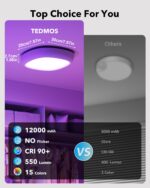 Tedmos RGB Akku Deckenlampe 12000mAh mit Bewegungsmelder & Fernbedienung – IP54 Wasserdicht – Bild 8