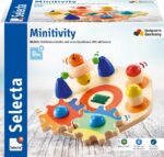 Selecta Minitivity Motorikspielzeug aus Holz – 3 Spielstationen für Babys ab 1 Jahr