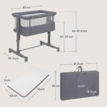 Lionelo Aurora 3-in-1 Babybett bis 9 kg – Beistellbett, Wiege & Gitterbett – Bild 2